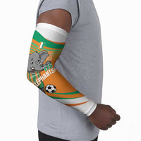 Custom Ivory Coast Football Arm Sleeves 2026 Allez Les Elephants Cute Mascot - Wonder Print Shop