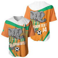 Custom Ivory Coast Football Baseball Jersey 2026 Allez Les Elephants Cute Mascot LT14