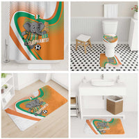 Ivory Coast Football Bathroom Set 2026 Allez Les Elephants Cute Mascot - Wonder Print Shop
