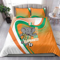 Ivory Coast Football Bedding Set 2026 Allez Les Elephants Cute Mascot - Wonder Print Shop