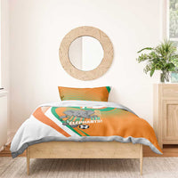 Ivory Coast Football Bedding Set 2026 Allez Les Elephants Cute Mascot - Wonder Print Shop