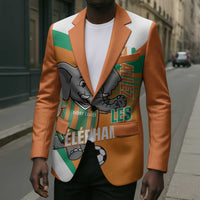 Custom Ivory Coast Football Blazer 2026 Allez Les Elephants Cute Mascot - Wonder Print Shop