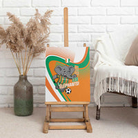 Ivory Coast Football Canvas Wall Art 2026 Allez Les Elephants Cute Mascot - Wonder Print Shop