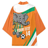 Custom Ivory Coast Football Kimono 2026 Allez Les Elephants Cute Mascot - Wonder Print Shop