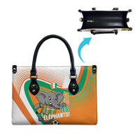 Ivory Coast Football Leather Bag 2026 Allez Les Elephants Cute Mascot - Wonder Print Shop