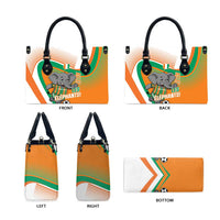 Ivory Coast Football Leather Bag 2026 Allez Les Elephants Cute Mascot - Wonder Print Shop