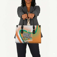Ivory Coast Football Leather Bag 2026 Allez Les Elephants Cute Mascot - Wonder Print Shop