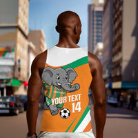 Custom Ivory Coast Football Men Tank Top 2026 Allez Les Elephants Cute Mascot - Wonder Print Shop