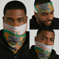 Ivory Coast Football Neck Gaiter 2026 Allez Les Elephants Cute Mascot - Wonder Print Shop
