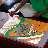 Ivory Coast Football Puzzle 2026 Allez Les Elephants Cute Mascot - Wonder Print Shop
