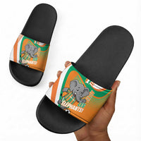 Ivory Coast Football Slide Sandals 2026 Allez Les Elephants Cute Mascot - Wonder Print Shop