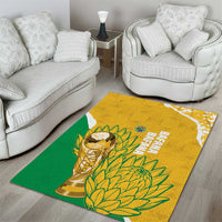 South Africa Soccer Area Rug 2026 Bafana Bafana Go Boys Protea - Wonder Print Shop
