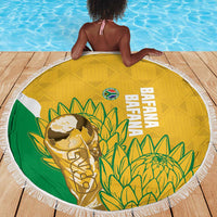 South Africa Soccer Beach Blanket 2026 Bafana Bafana Go Boys Protea - Wonder Print Shop
