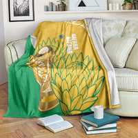 South Africa Soccer Blanket 2026 Bafana Bafana Go Boys Protea - Wonder Print Shop