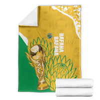 South Africa Soccer Blanket 2026 Bafana Bafana Go Boys Protea - Wonder Print Shop