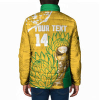 Custom South Africa Soccer Padded Jacket 2026 Bafana Bafana Go Boys Protea - Wonder Print Shop