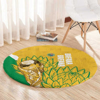 South Africa Soccer Round Carpet 2026 Bafana Bafana Go Boys Protea - Wonder Print Shop