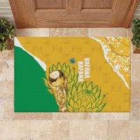 South Africa Soccer Rubber Doormat 2026 Bafana Bafana Go Boys Protea - Wonder Print Shop