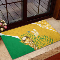 South Africa Soccer Rubber Doormat 2026 Bafana Bafana Go Boys Protea - Wonder Print Shop