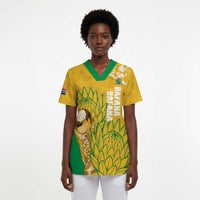 Custom South Africa Soccer Scrub Top 2026 Bafana Bafana Go Boys Protea - Wonder Print Shop