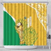 South Africa Soccer Shower Curtain 2026 Bafana Bafana Go Boys Protea - Wonder Print Shop
