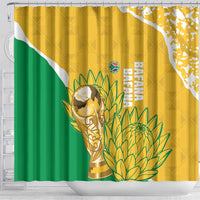South Africa Soccer Shower Curtain 2026 Bafana Bafana Go Boys Protea - Wonder Print Shop