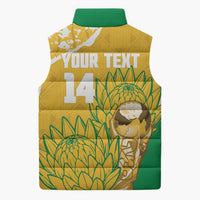 Custom South Africa Soccer Sleeveless Puffer Jacket 2026 Bafana Bafana Go Boys Protea - Wonder Print Shop