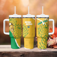 Custom South Africa Soccer Tumbler With Handle 2026 Bafana Bafana Go Boys Protea - Wonder Print Shop