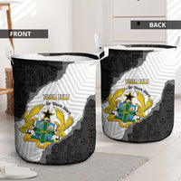 Custom Ghana Football Laundry Basket 2026 Go Black Stars Black Adinkra Pattern - Wonder Print Shop