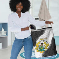Custom Ghana Football Laundry Basket 2026 Go Black Stars Black Adinkra Pattern - Wonder Print Shop