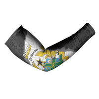 Custom Ghana Football Arm Sleeves 2026 Go Black Stars Black Adinkra Pattern - Wonder Print Shop