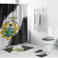 Custom Ghana Football Bathroom Set 2026 Go Black Stars Black Adinkra Pattern - Wonder Print Shop