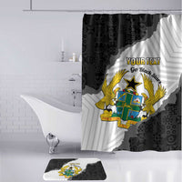 Custom Ghana Football Bathroom Set 2026 Go Black Stars Black Adinkra Pattern - Wonder Print Shop
