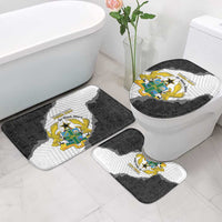 Custom Ghana Football Bathroom Set 2026 Go Black Stars Black Adinkra Pattern - Wonder Print Shop