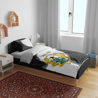 Custom Ghana Football Bedding Set 2026 Go Black Stars Black Adinkra Pattern - Wonder Print Shop