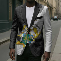 Custom Ghana Football Blazer 2026 Go Black Stars Black Adinkra Pattern - Wonder Print Shop