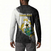 Custom Ghana Football Button Sweatshirt 2026 Go Black Stars Black Adinkra Pattern