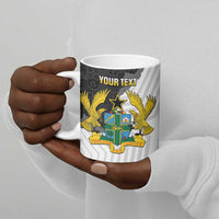 Custom Ghana Football Ceramic Mug 2026 Go Black Stars Black Adinkra Pattern - Wonder Print Shop