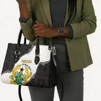 Custom Ghana Football Leather Bag 2026 Go Black Stars Black Adinkra Pattern - Wonder Print Shop