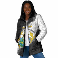 Custom Ghana Football Padded Jacket 2026 Go Black Stars Black Adinkra Pattern - Wonder Print Shop