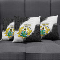 Custom Ghana Football Pillow Cover 2026 Go Black Stars Black Adinkra Pattern - Wonder Print Shop