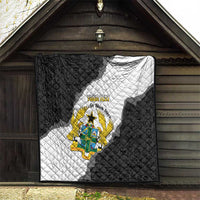 Custom Ghana Football Quilt 2026 Go Black Stars Black Adinkra Pattern - Wonder Print Shop