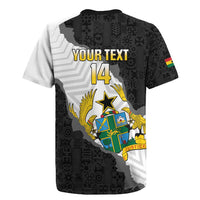 Custom Ghana Football Rugby Jersey 2026 Go Black Stars Black Adinkra Pattern LT14