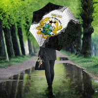Custom Ghana Football Umbrella 2026 Go Black Stars Black Adinkra Pattern - Wonder Print Shop