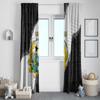 Custom Ghana Football Window Curtain 2026 Go Black Stars Black Adinkra Pattern - Wonder Print Shop