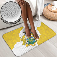 Custom Ghana Football Bathroom Set 2026 Go Black Stars Yellow Adinkra Pattern - Wonder Print Shop