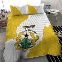 Custom Ghana Football Bedding Set 2026 Go Black Stars Yellow Adinkra Pattern - Wonder Print Shop