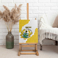 Custom Ghana Football Canvas Wall Art 2026 Go Black Stars Yellow Adinkra Pattern - Wonder Print Shop