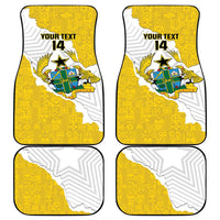 Custom Ghana Football Car Mats 2026 Go Black Stars Yellow Adinkra Pattern - Wonder Print Shop