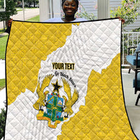Custom Ghana Football Quilt 2026 Go Black Stars Yellow Adinkra Pattern - Wonder Print Shop